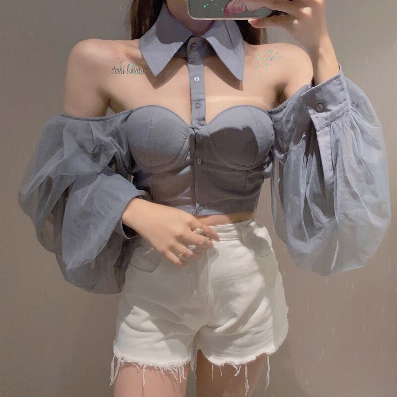 フレンチデザインのシャツの女性の夏の薄い日焼け止めシャツ2020新しい長袖の短いニッチトップ ブラックストロベリース37348802222