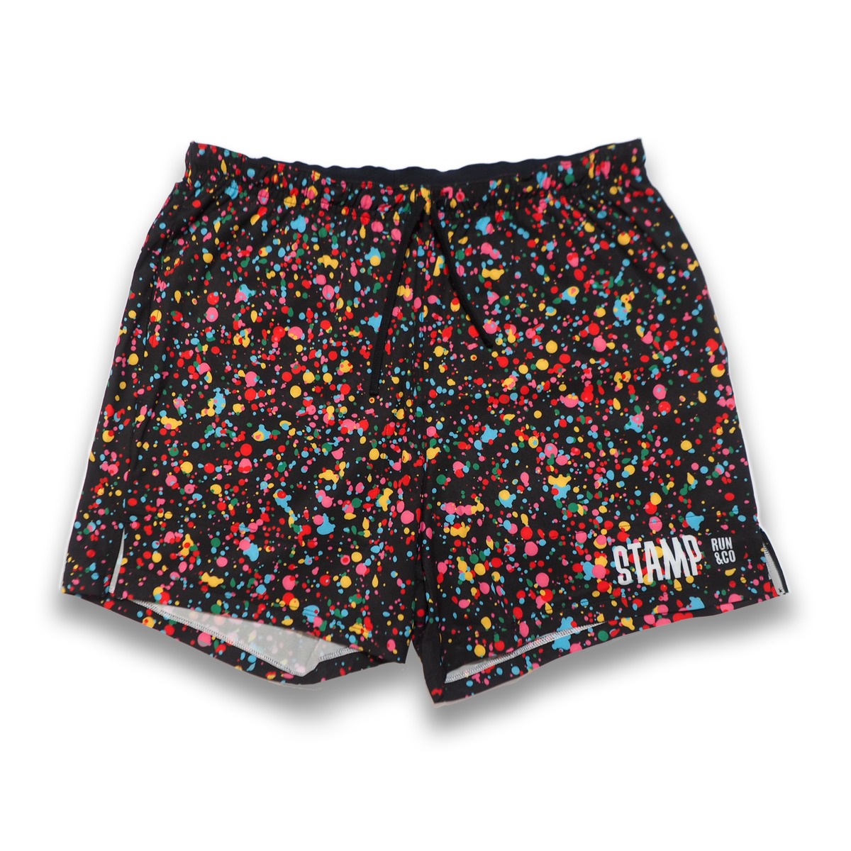 STAMP RUN & CO｜STAMP 3 POCKET SHORTS (SPLASH DOTS -BALCK & MULTI