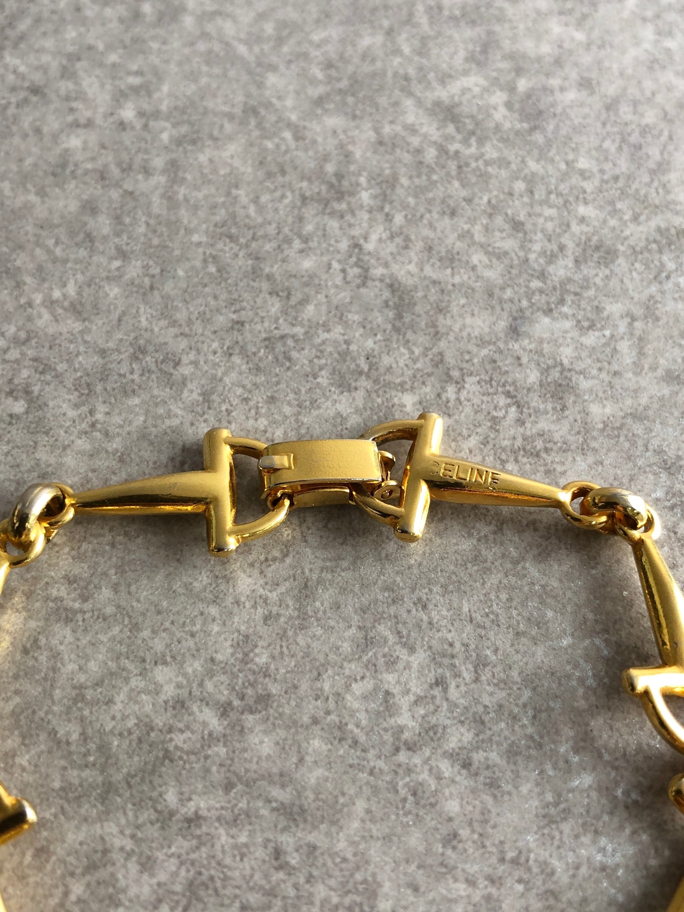CELINE セリーヌ ブレスレット ゴールド ホースビット vintage