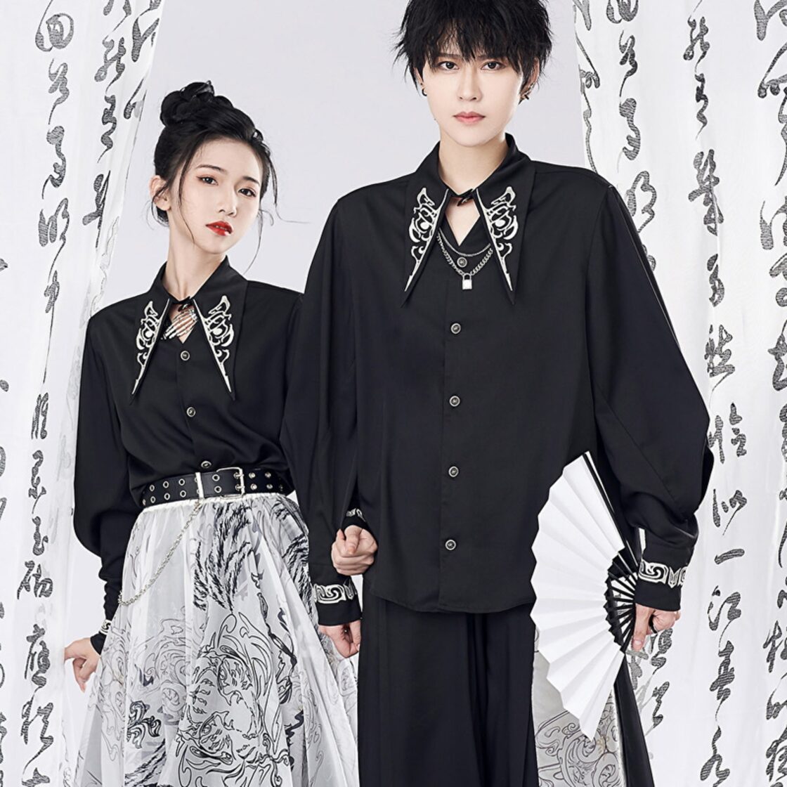 ゴスロリ通販 With U 長袖 刺繍 レトロ ChineseGothic ユニセックス 