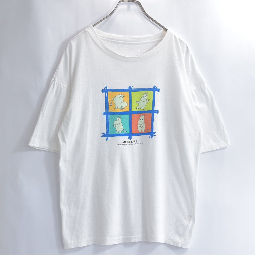 90s Moomin ムーミン キャラクターデザイン アニメ Tシャツ 明治生命