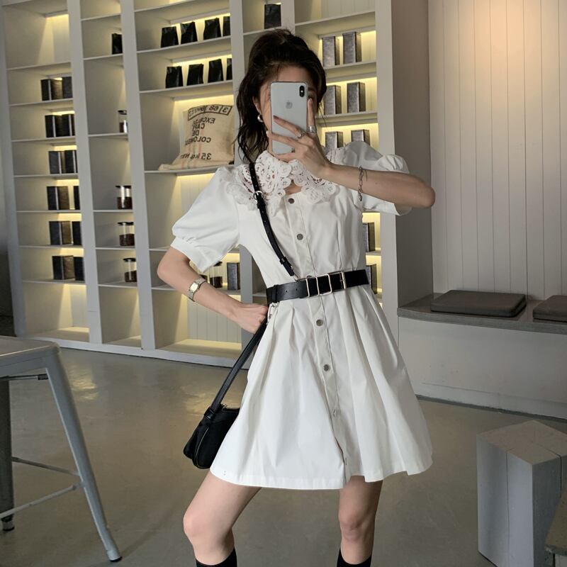 ホワイトドレス サマースタイルスリーブスカート 夏物 スーパーモール54228253675