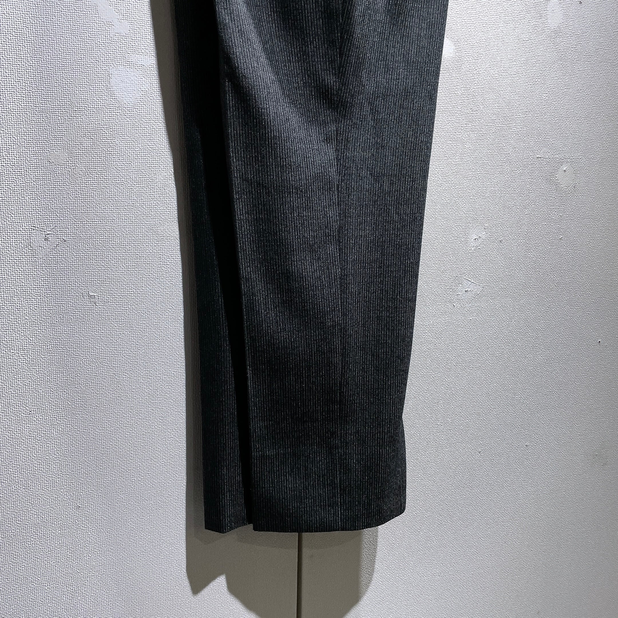 1990s Beautiful silhouette Stripe two tuck vintage Slacks pants