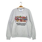 00s ラッセル サウスイースタンカンファレンス スウェット アメフト マスコット SOUTH EASTERN CONFERENCE 霜降りグレー サイズM 古着 CF1007