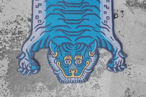 Tibetan Tiger Rug 《Sサイズ•ウール・オリジナル3・ミスティックターコイズ502》チベタンタイガーラグ