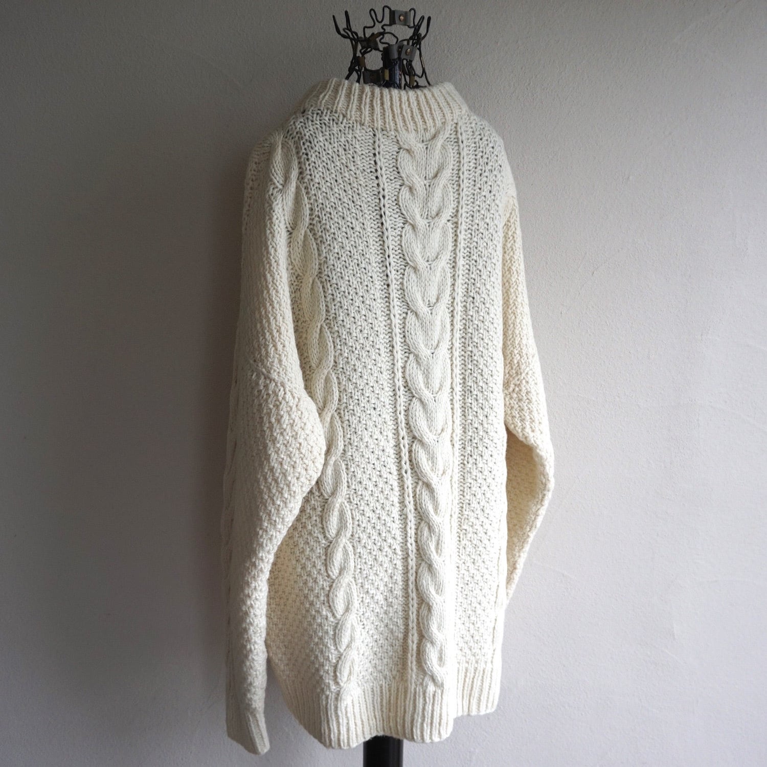 1990's アランニットセーター ビッグシルエット オフホワイト 表記(XL