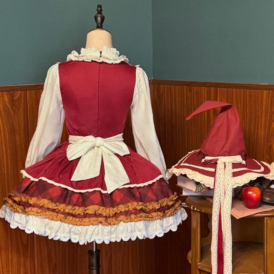 ゴスロリ通販 プトマヨ 通販 PUTUMAYO プトマヨ フレアスカート 黒赤