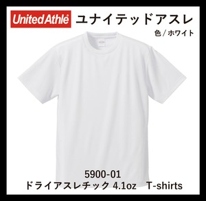 ユナイテッドアスレ　ドライアスレチックT-shirts 5900-01ホワイト