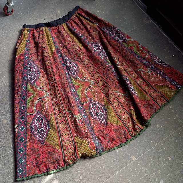 ペイズリー柄 スカート used [103026]