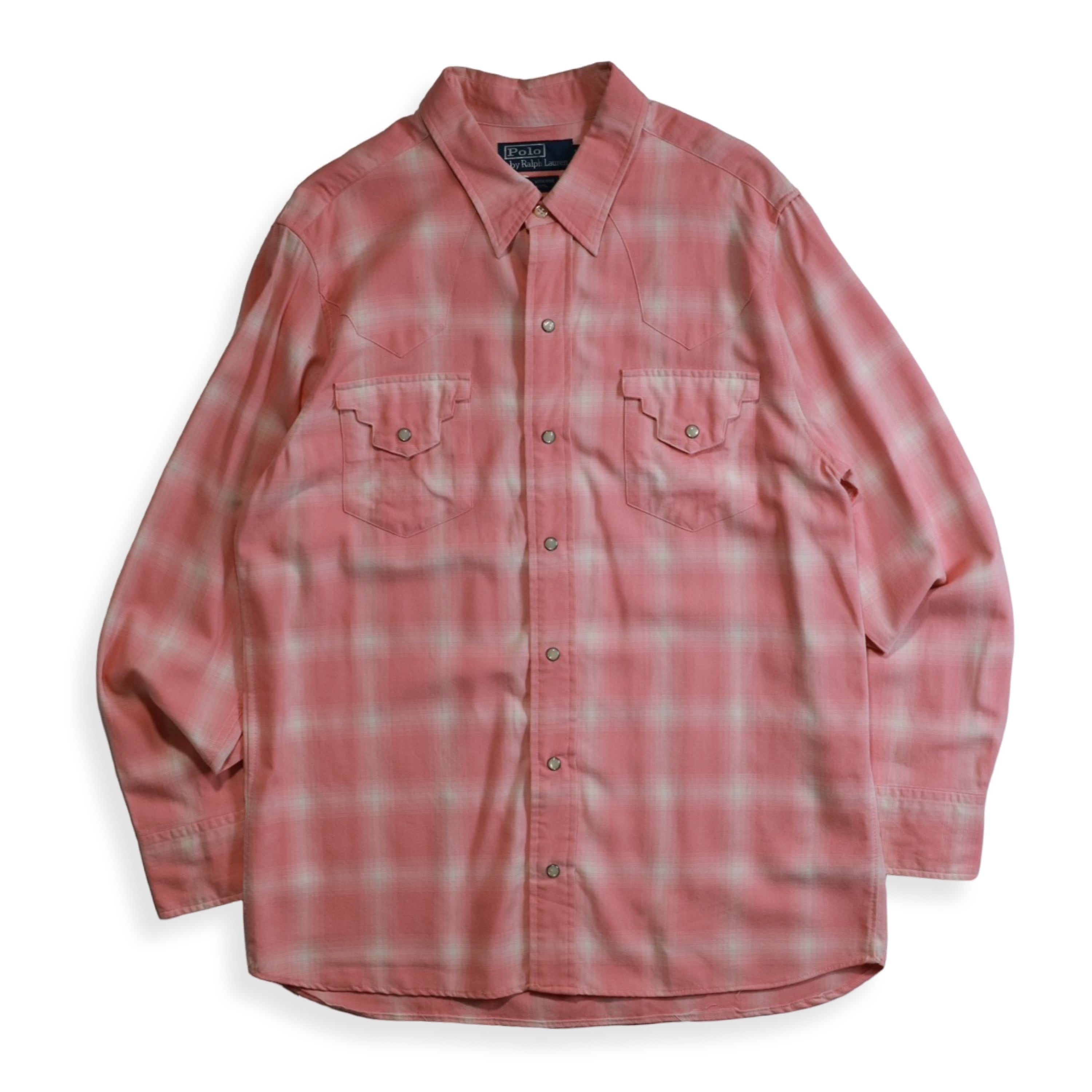 Polo by Ralph Lauren Pink Ombre Check Western Shirt