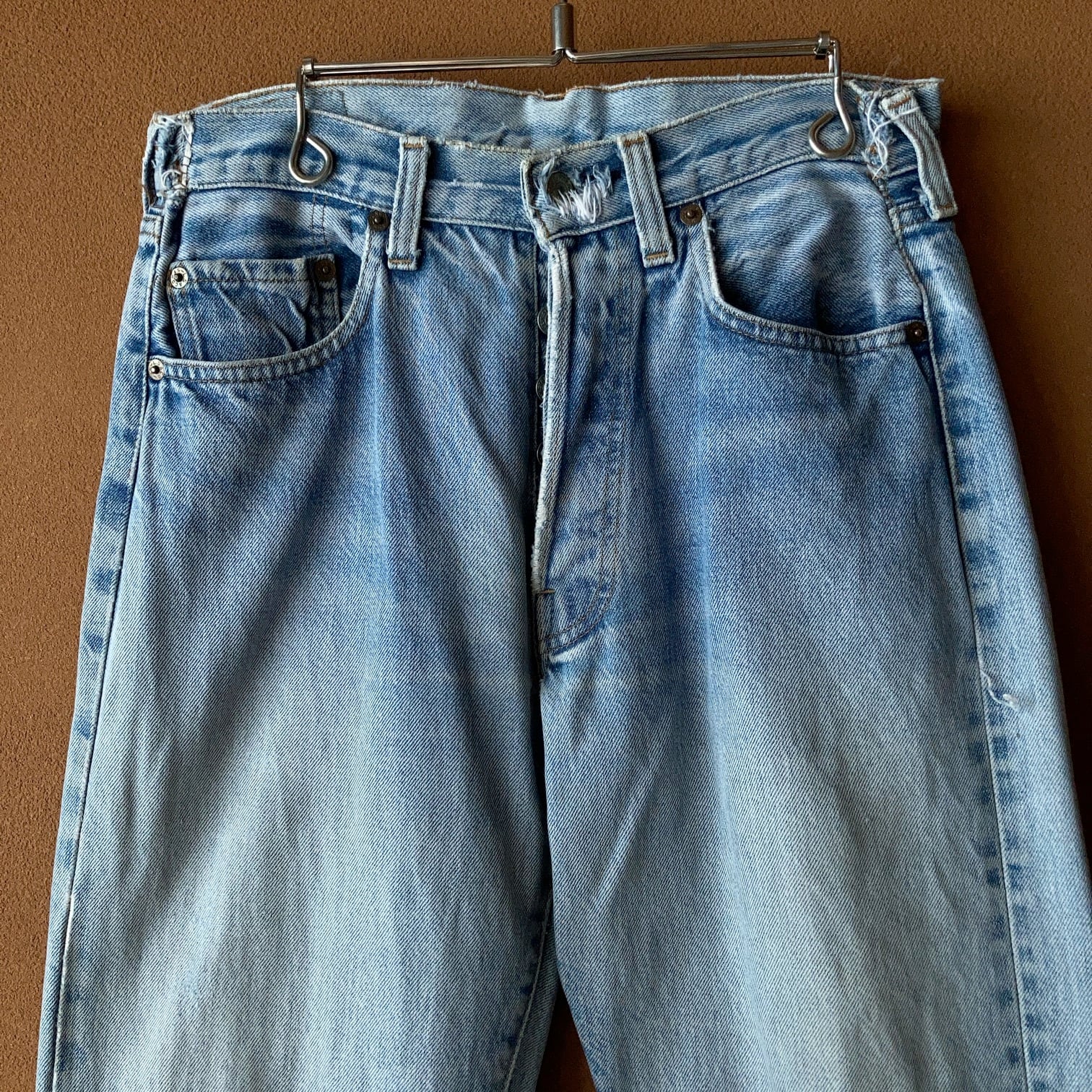 80's Levi's 501 赤耳 ストレートデニムパンツ 裾カットオフ USA製 W31【0806A38】