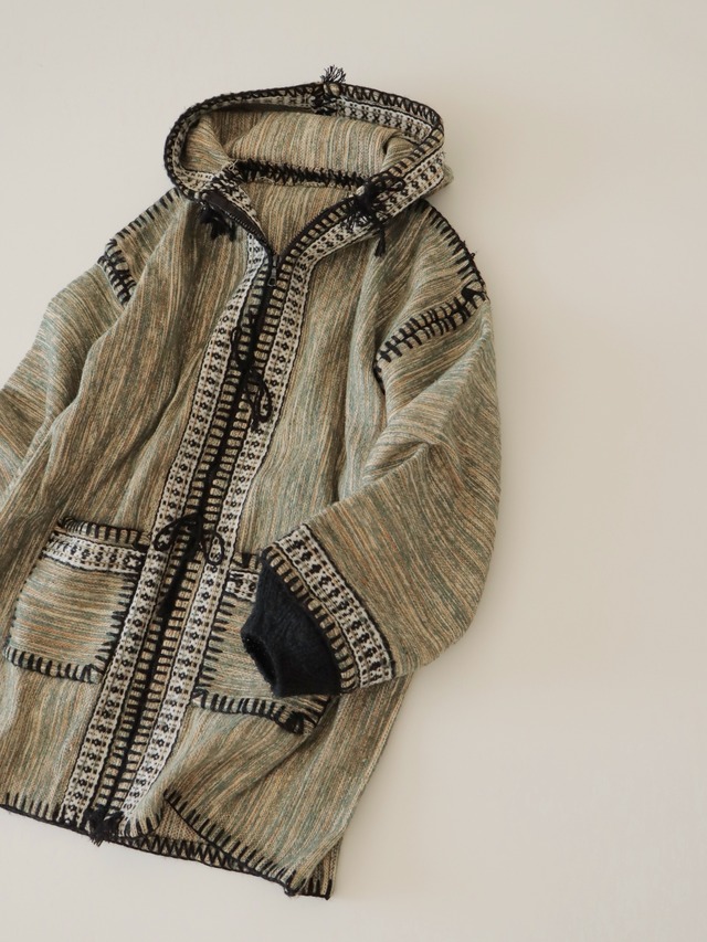 ●Hand made front zipper design hoodie parka