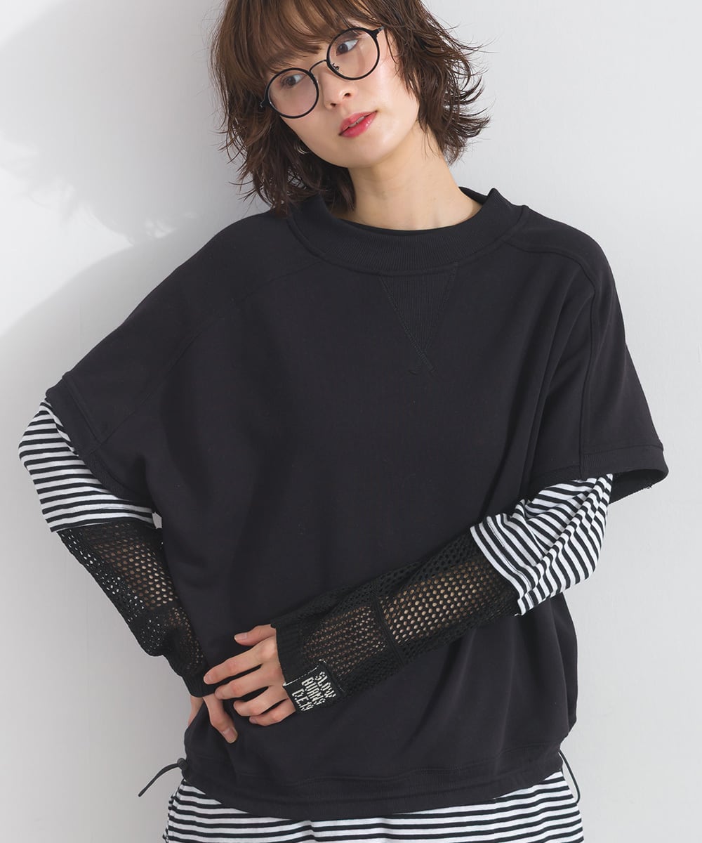 K261013 裾スピンドル裏毛カットベスト / Drawstring Hem Sweat Cut