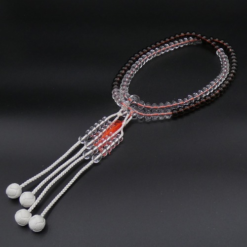 半装束念珠　尺三本連　茶水晶仕立