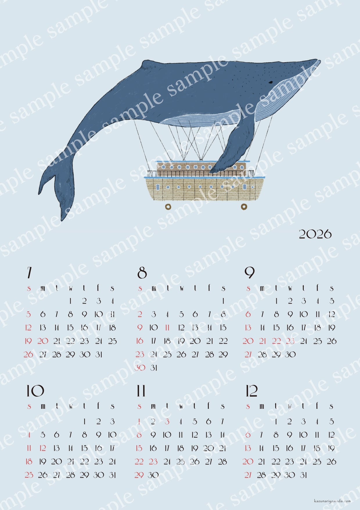 Kazunari Yamada カレンダー 2026