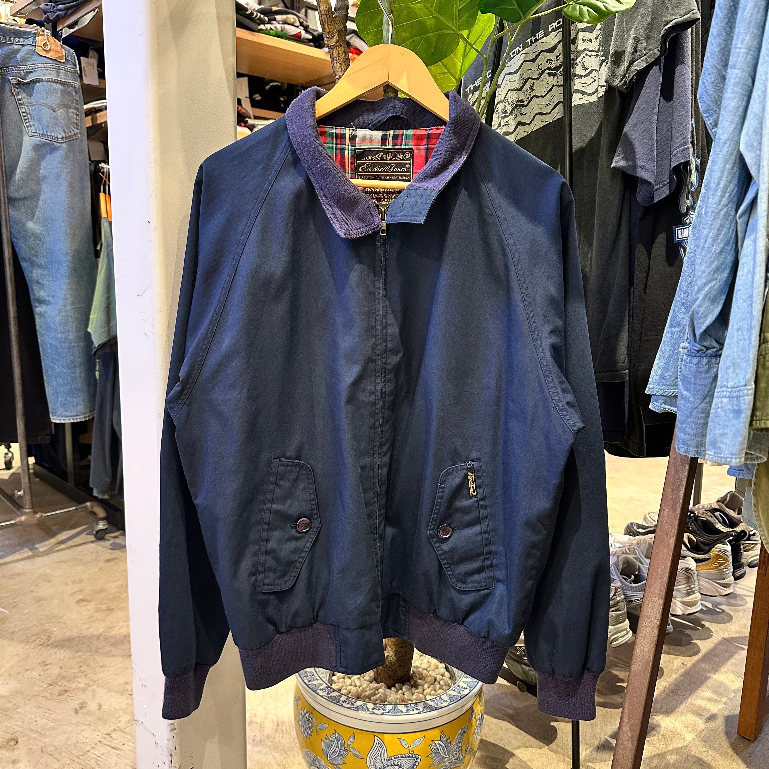 ジャケット・アウター 80's Eddie Bauer swing top 1980s EDDIE BAUER SWING TOP JACKET NAVY | safarionline