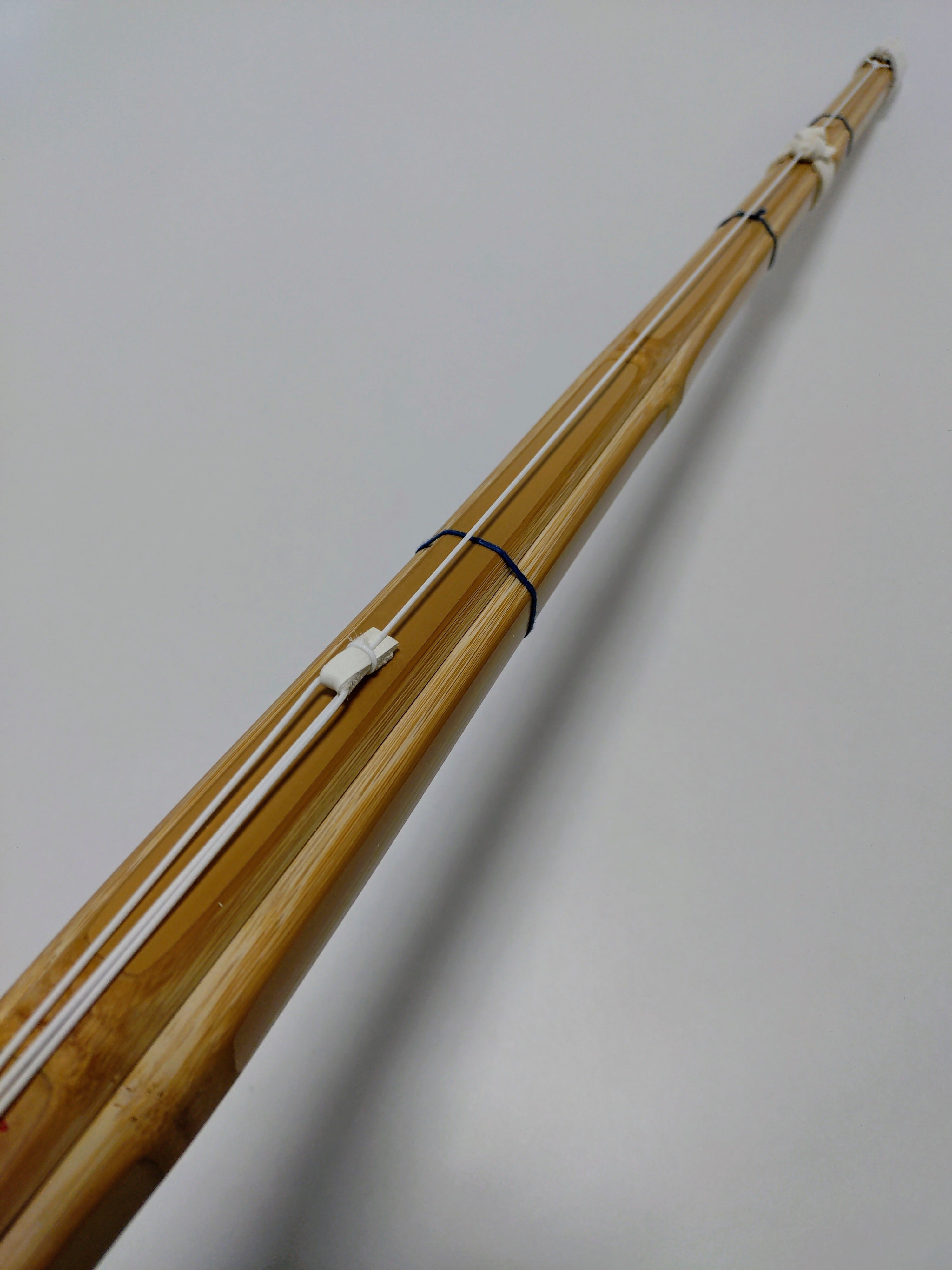 時代　竹編提藍　持ち手込高さ33.5㎝　東Y7-0217②トヒチサ 竹工芸職人がつくる「華やかな」竹バッグ(青濃淡色・波網代編み