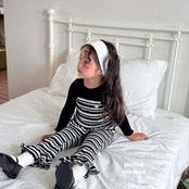 韓国子供服 / 26Autumn / 〖取寄〗second moment / ワッフルピーナッツフリルパンツ / キッズ服 / 女子服 *XS~JL*