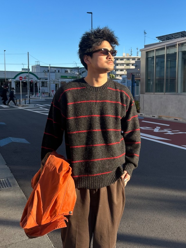 ［80s］Old Gap Clothing Wool 2Tone Knit Vintage L