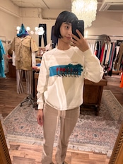 【USA製】Crazy Shirts クレイジーシャツ ゴルフプリント スウェット トレーナー M ホワイト ラグランスリーブ