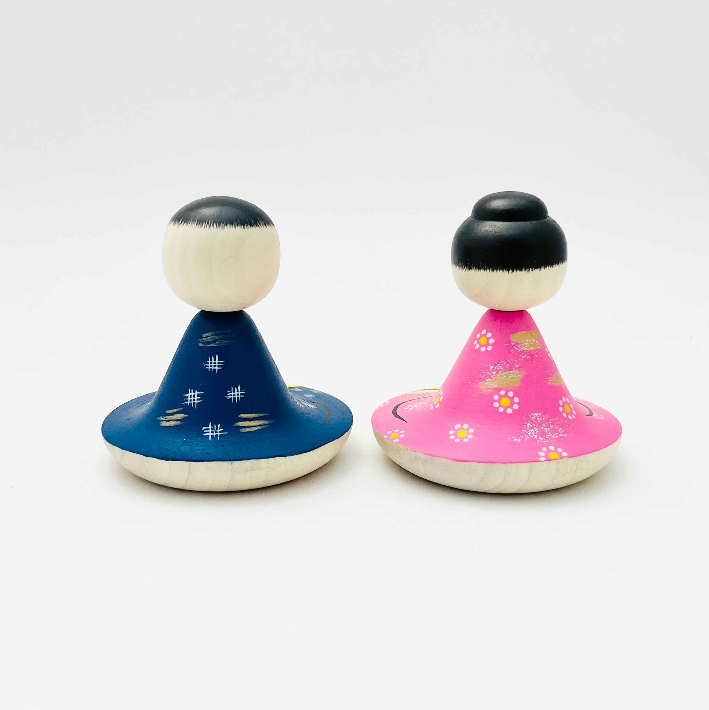 復刻 昭和の雛こけし(大ペア)ぼんぼり付き 描彩/笹原綾工人