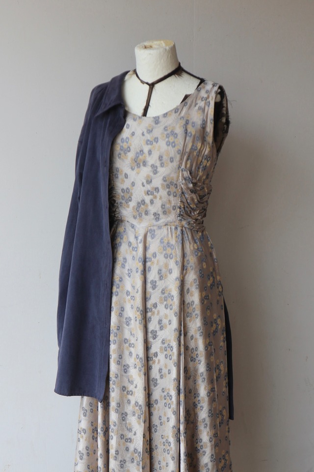 flower jacquard handmade one-piece