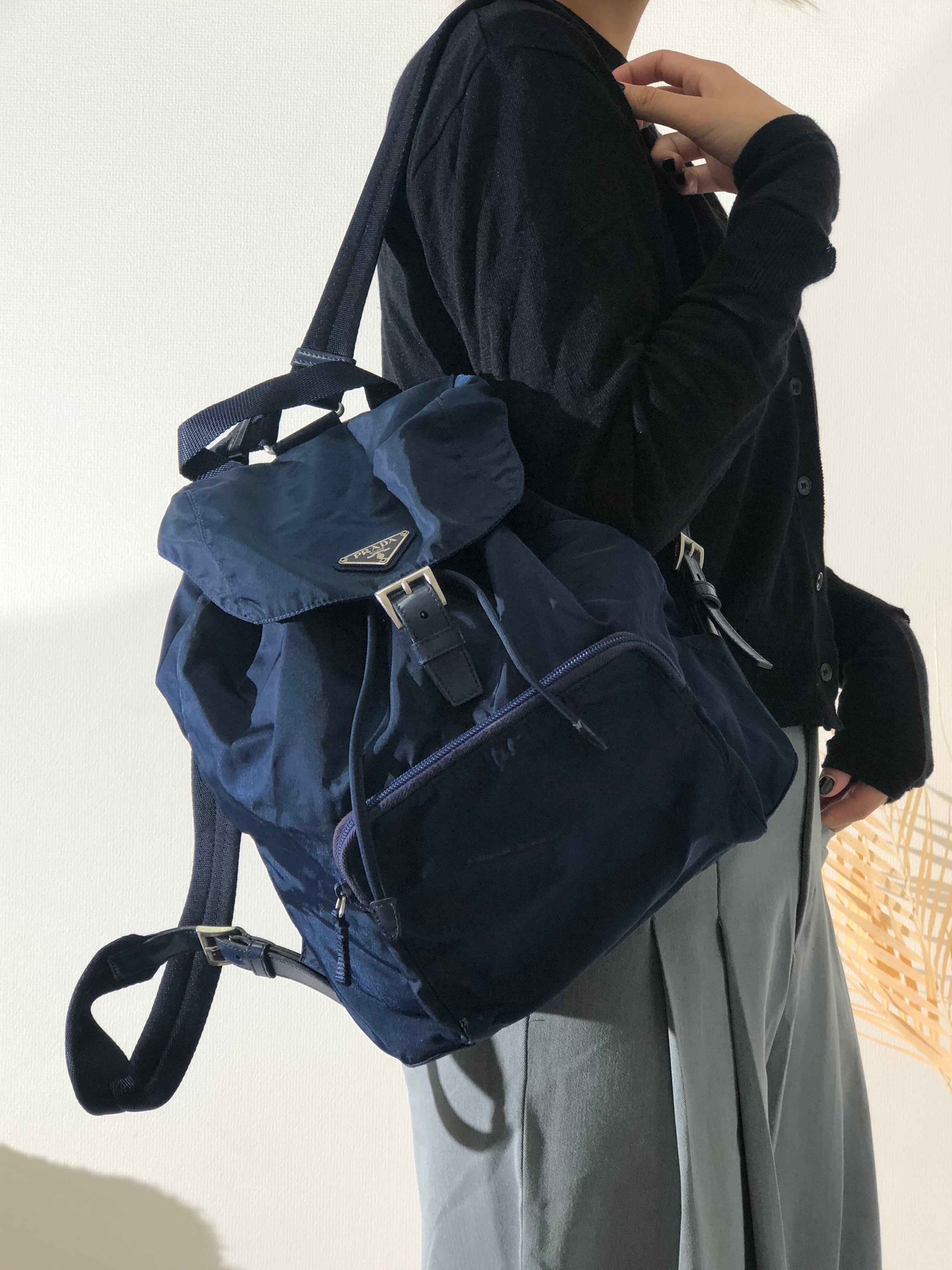 日本直送 名牌中古包 】PRADA プラダ トライアングルロゴ ナイロン 