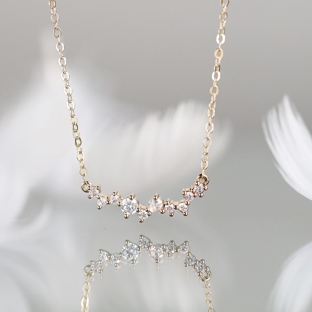 煌めく星屑のネックレス｜18KGP or SLV925｜アレルギー対応 45cm