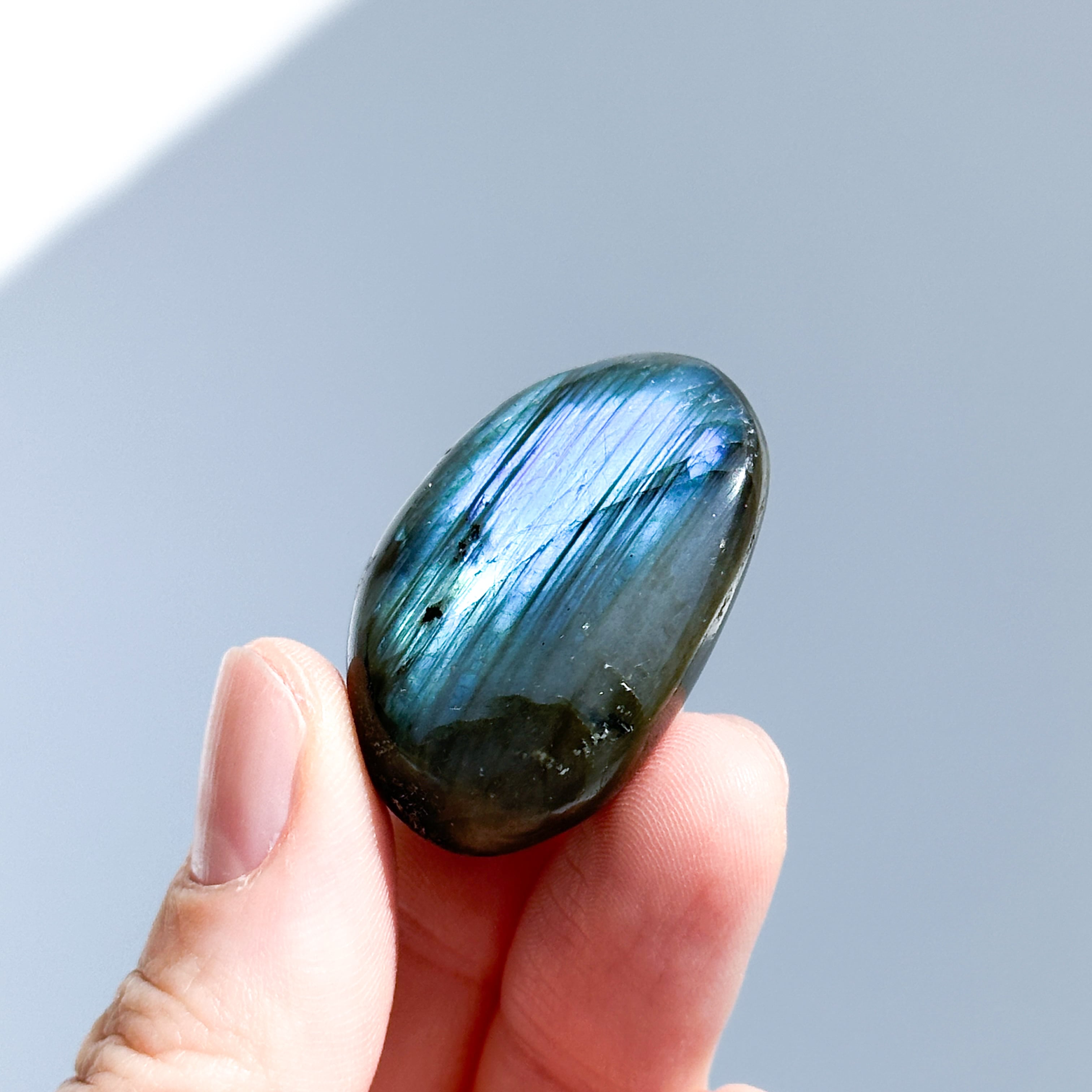 ラブラドライト スフィア ◇Labradorite◇天然石・鉱物・パワーストーン ラブラドライト パームストーン 11◇ Labradorite ◇天然石・鉱物