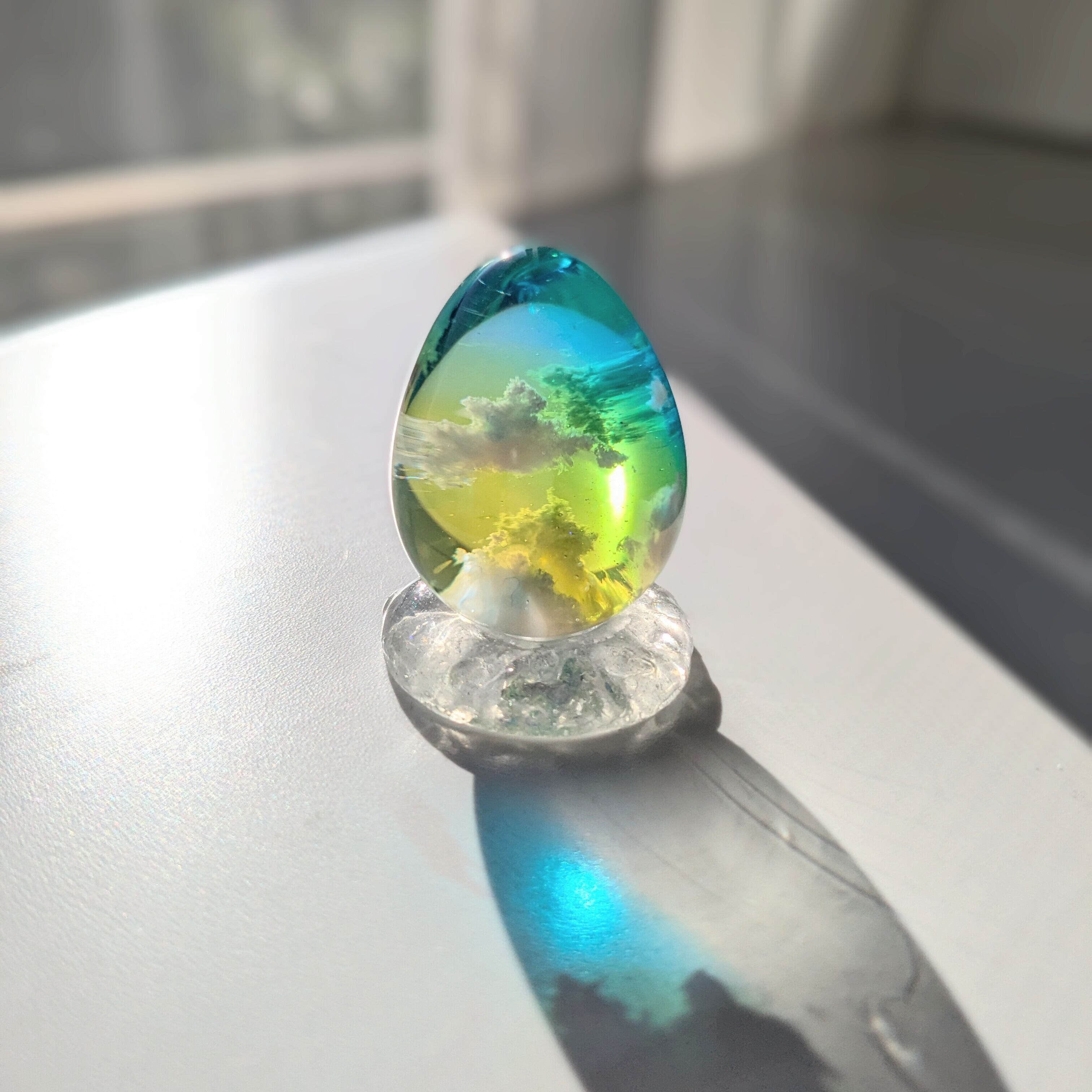 レジンアクセサリー　NO.78 空レジン《きみがいるから》レジンオブジェ | 天咲く工房