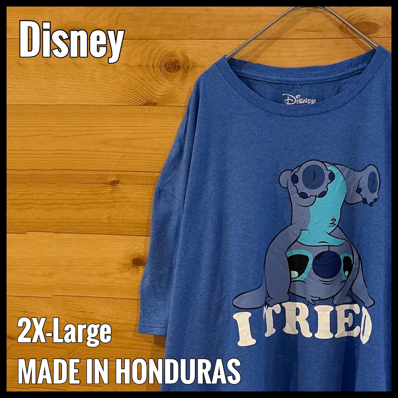 【Disney】スティッチ プリント Tシャツ 2XL ビッグサイズ ディズニー US古着 アメリカ古着