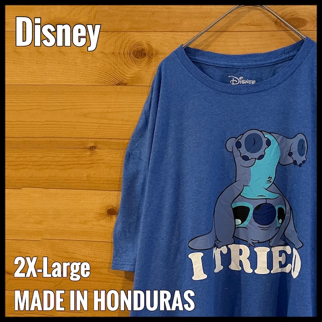 【Disney】スティッチ プリント Tシャツ 2XL ビッグサイズ ディズニー US古着 アメリカ古着