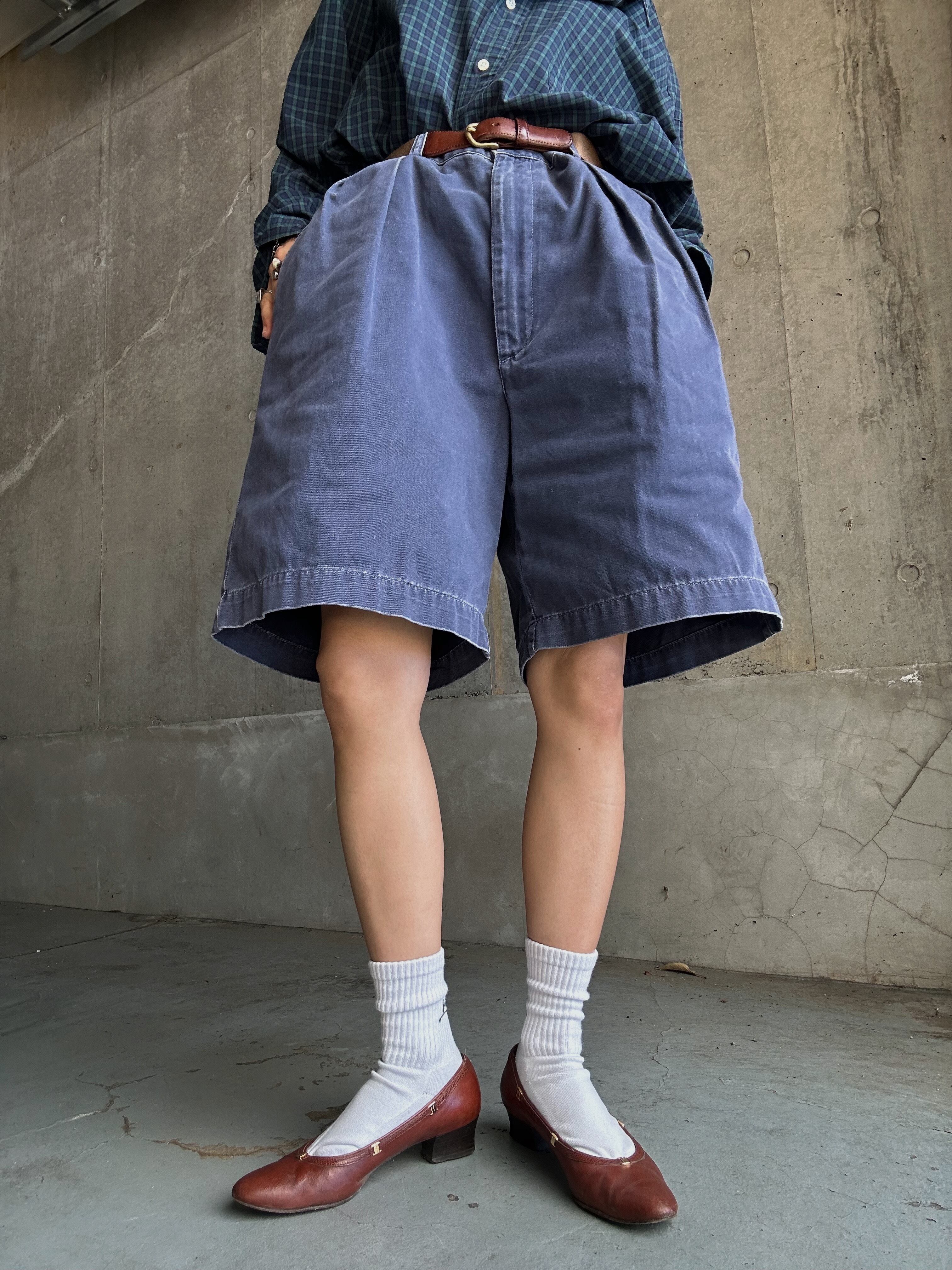 (PT004)Double RL 2tack short made in USA