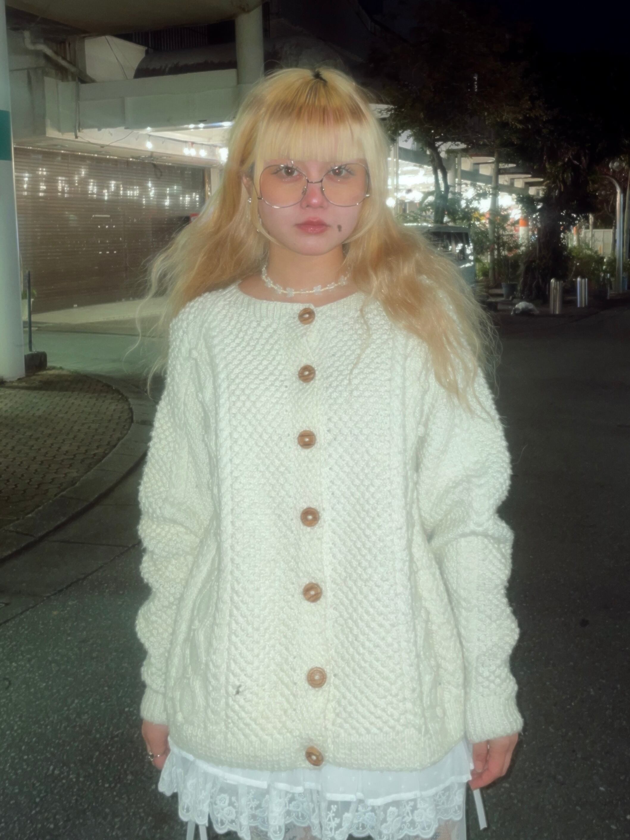 SALE!used aran knitted cardigan