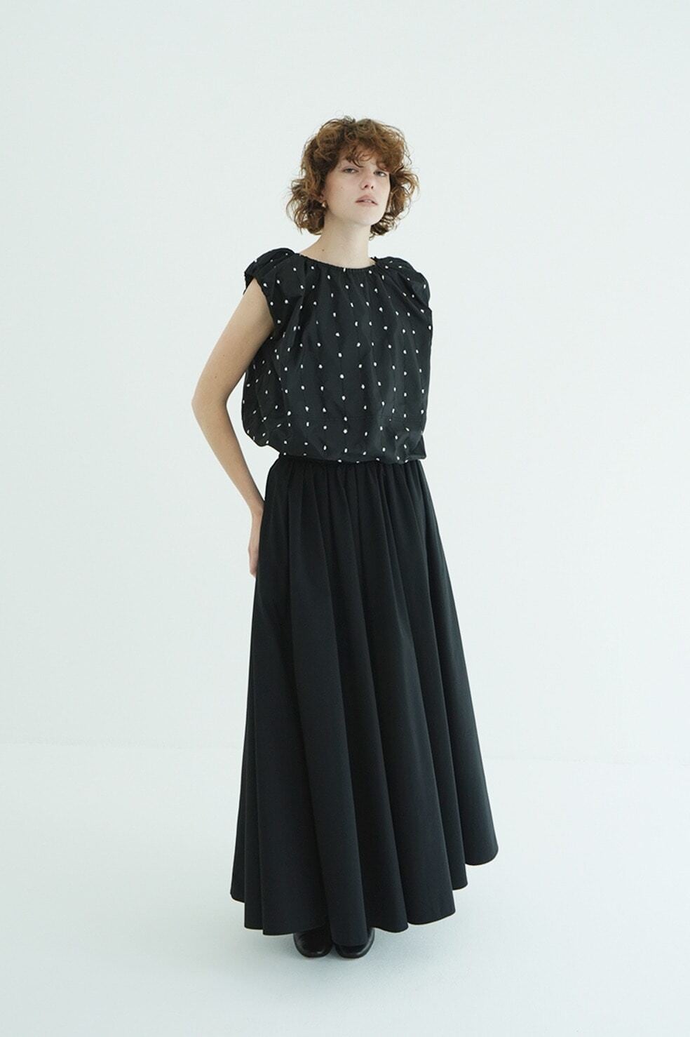 CLANE W FACE DOT SLEEVELESS RIBBON TOPS | FLICKA ASHIYA