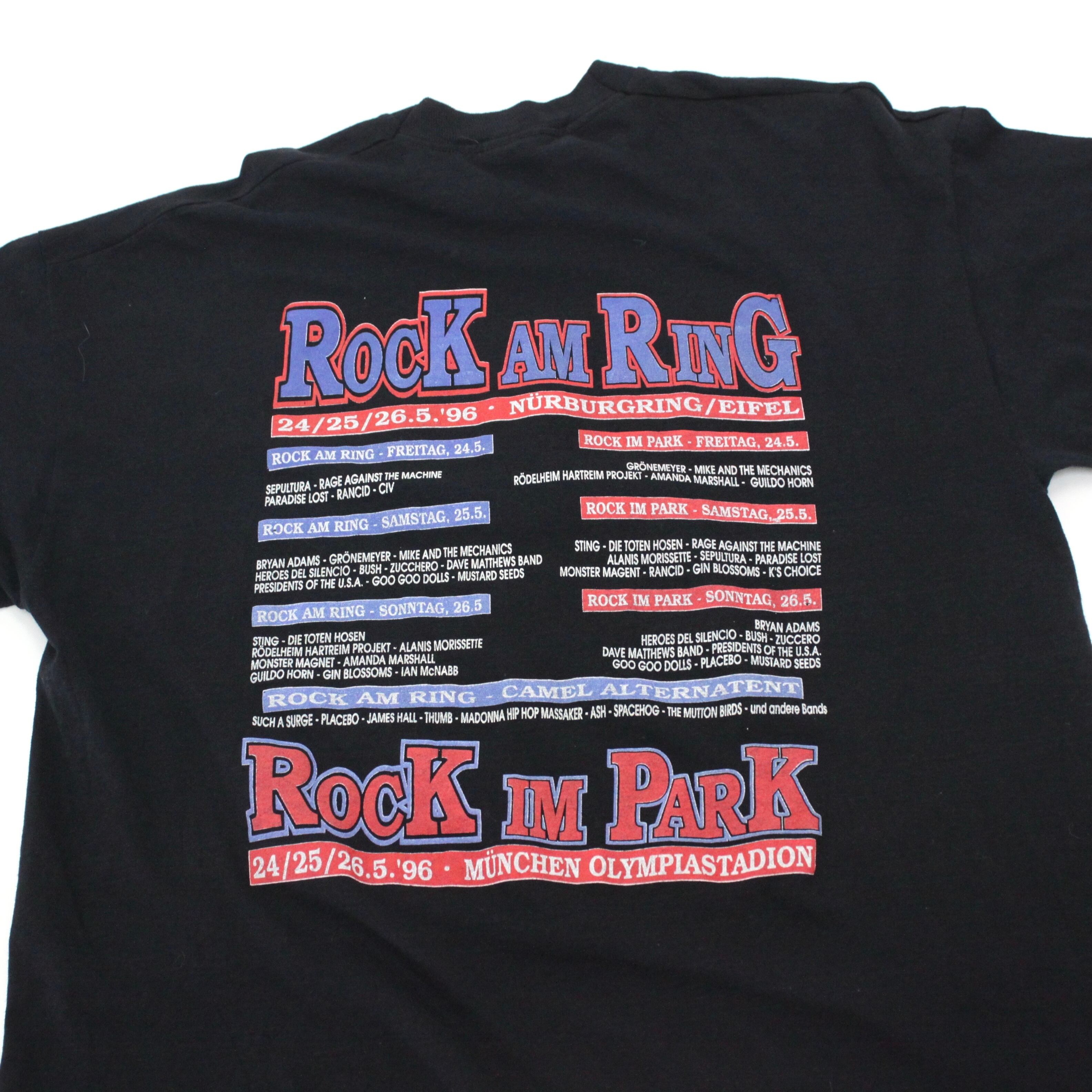 0621. 1990's Rock am Ring tee ブラック プリント Tシャツ フェス 90s