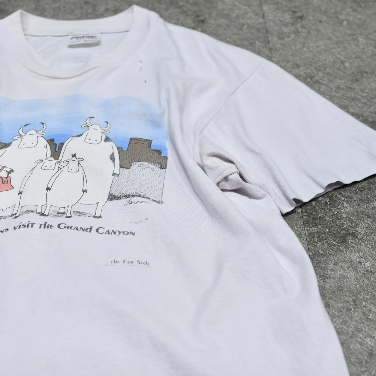 90's THE FAR SIDE cow print tee