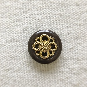 ゴールドフラワー×ブラウン 15㎜