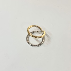 COMME JEWELRY"TWIN CROSS TYPE RING"GOLD MIX