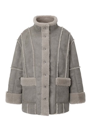 [threetimes] Angelic fur jacket (ash gray) 正規品 韓国ブランド 韓国通販 韓国代行 韓国ファッション スリータイムズ three times 日本 店舗