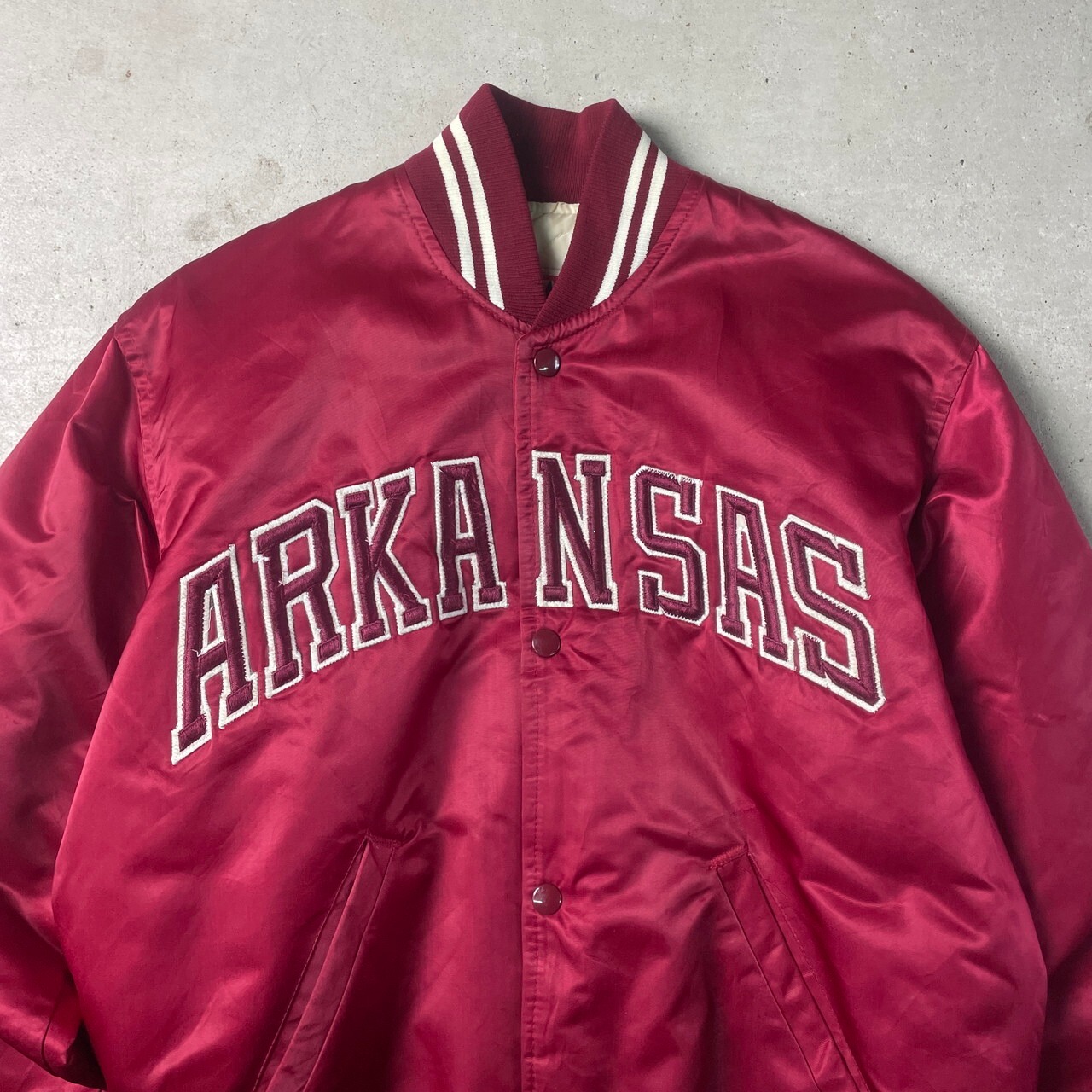 80年代 STARTER スターター ナイロンスタジャン ARKANSAS カレッジロゴ 