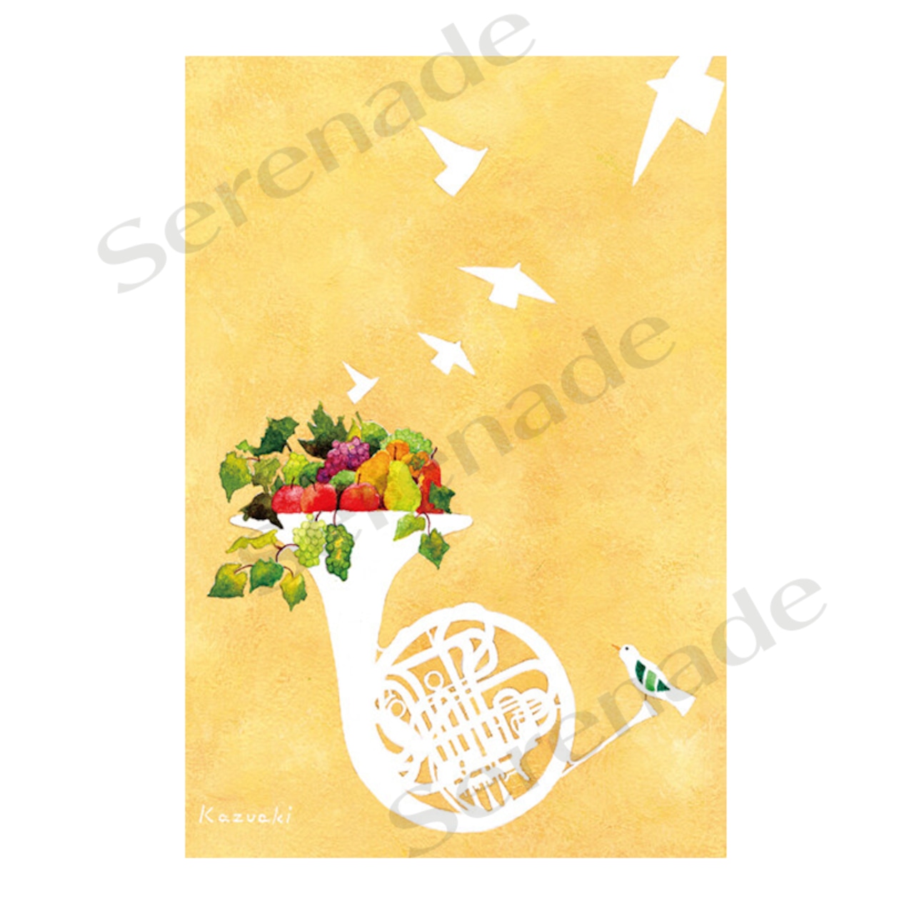 ポストカード イラスト 山田和明「白い夢」