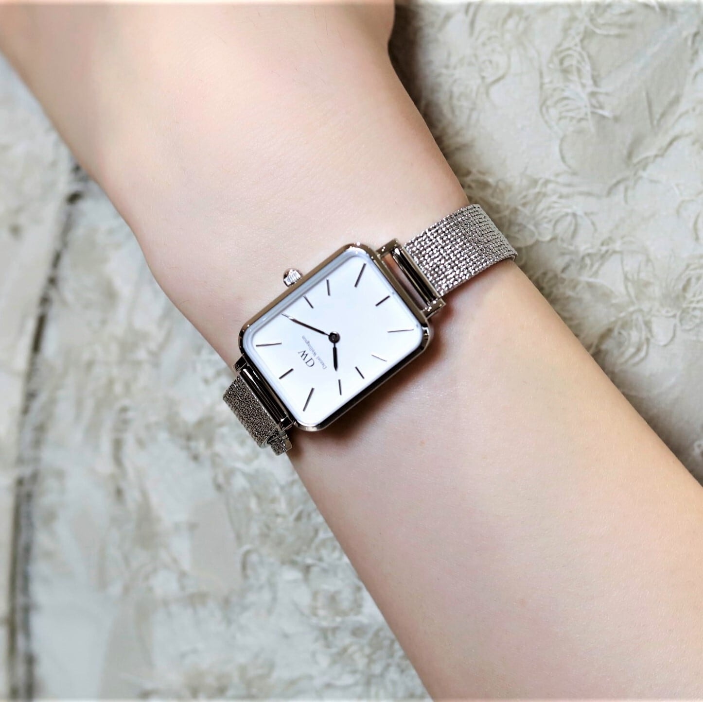 Daniel Wellington 腕時計 DW00100190 レザーベルト白 - 腕時計(アナログ)