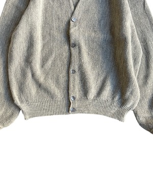 Vintage 60s Alpaka knit cardigan -gray-