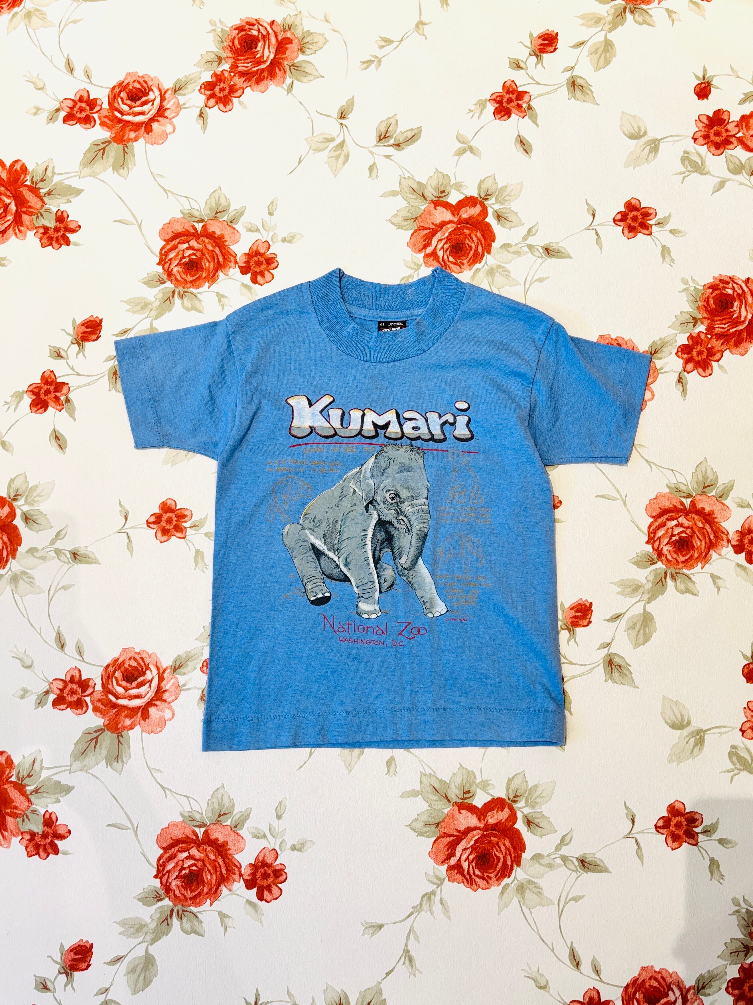 【kids vintage】 KUMARI elephant T-sh. about 6y