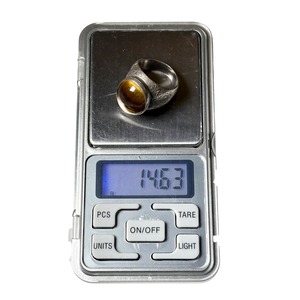 vintage silver tiger-eye ring