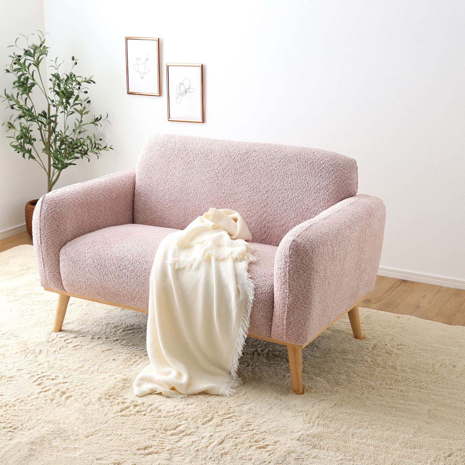 3色】タオルのようなふわっと素材が気持ちい大人かわいいコンパクト