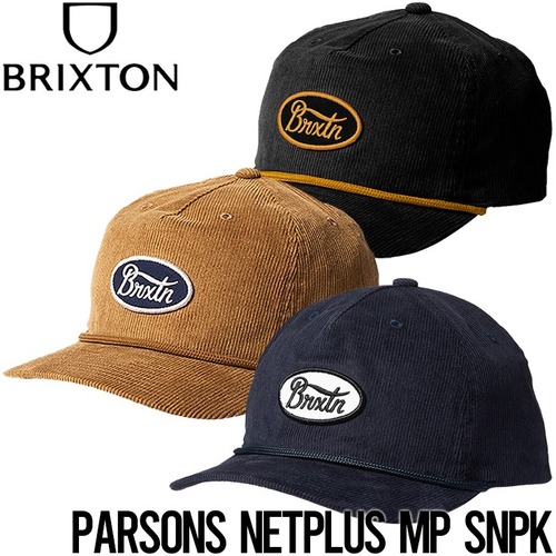 スナップバックキャップ 帽子 BRIXTON ブリクストン PARSONS NETPLUS MP SNPK 11602BLK
