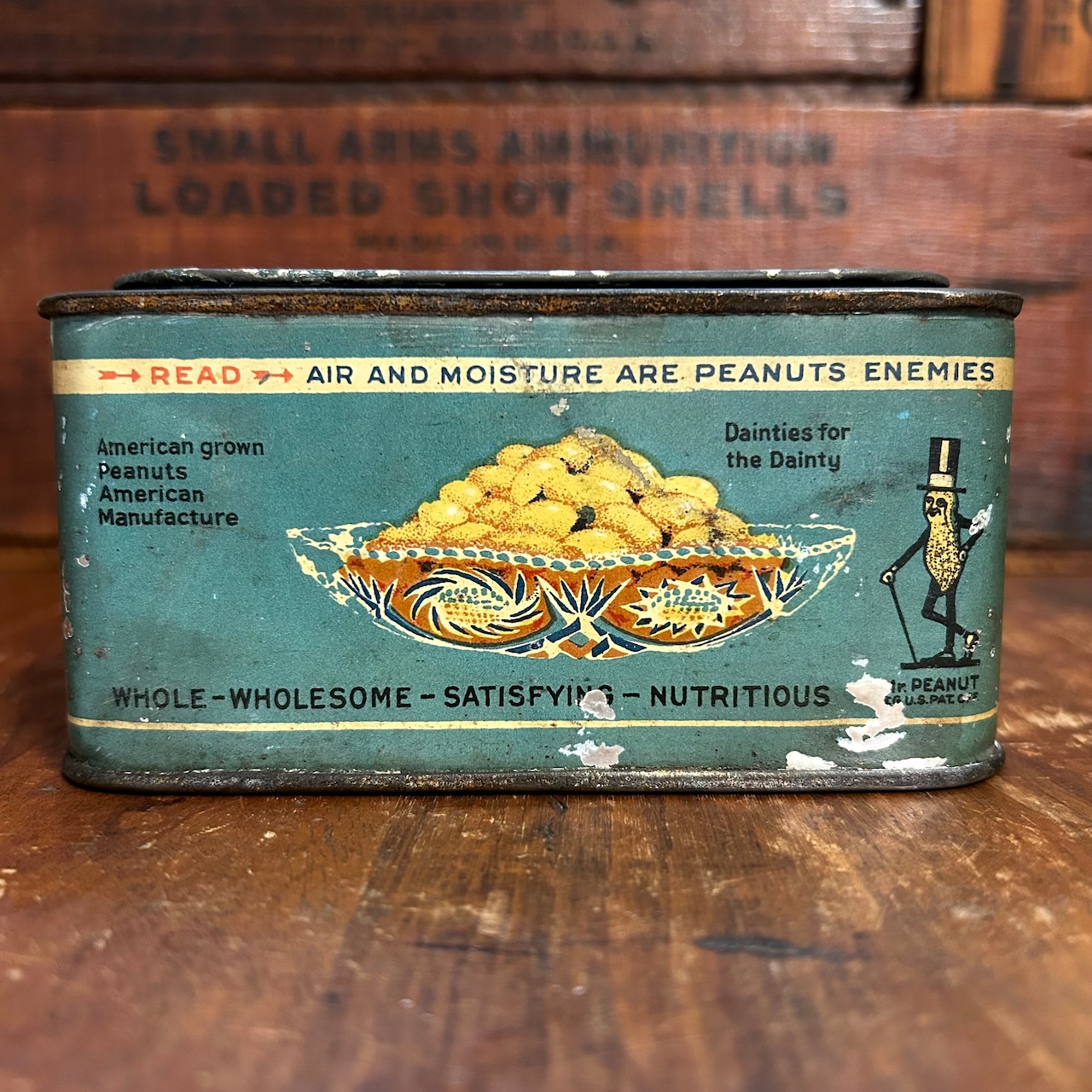1919-1920s PLANTERS MR. PEANUT アンティーク ピーナッツ Tin缶 レア