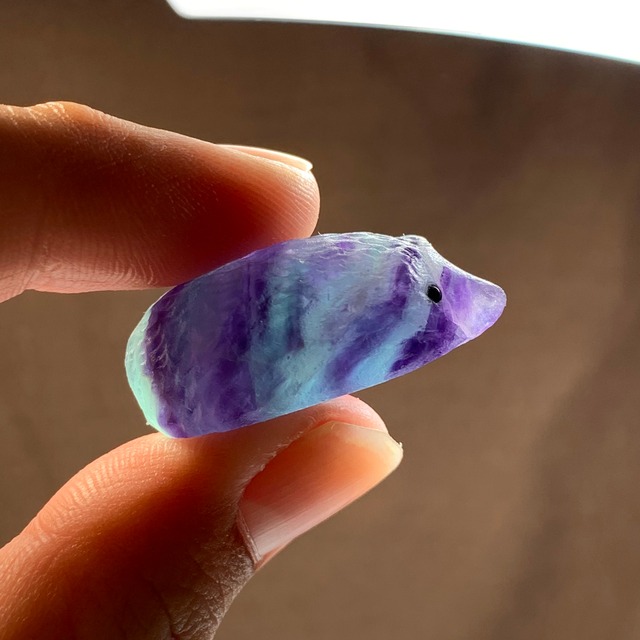 010.可愛い色合い☆フローライト ハリネズミ